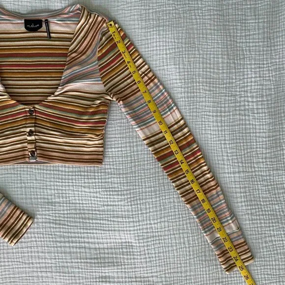 Urban Outfitters Striped Crop Top (M) - Picture 7 of 9